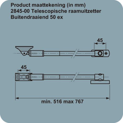 AXA TELE-UITZETTER 50 BUITENDRAAIEND WLS