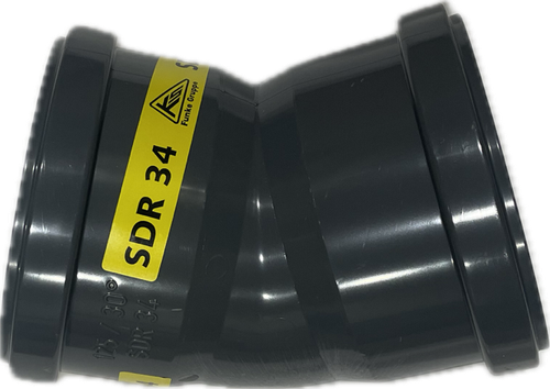 FUNKE PVC MANCHET BOCHT 30' 125MM MOF/MOF SN8
