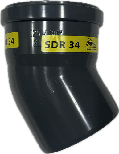 FUNKE PVC MANCHET BOCHT 30' 125MM MOF/SPIE SN8