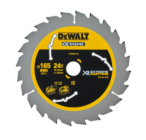 DEWALT ZAAGBLAD XTREME RUNTIME 165X20 24T CSB