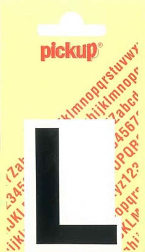  PLAKLETTER L HELVETICA 60MM ZWART