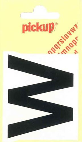  PLAKLETTER W HELVETICA 60MM ZWART