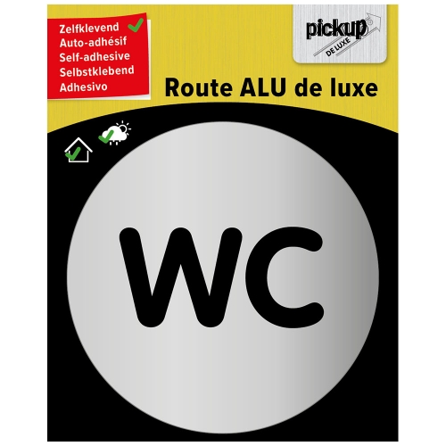 ROUTE ROND BRUSHED ALU WC PICTO