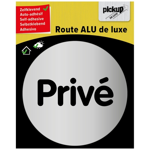  ROUTE ROND BRUSHED ALU PRIVE PICTO