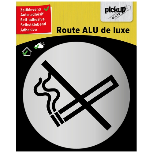  ROUTE ROND BRUSHED ALU ROOKVERBOD PICTO