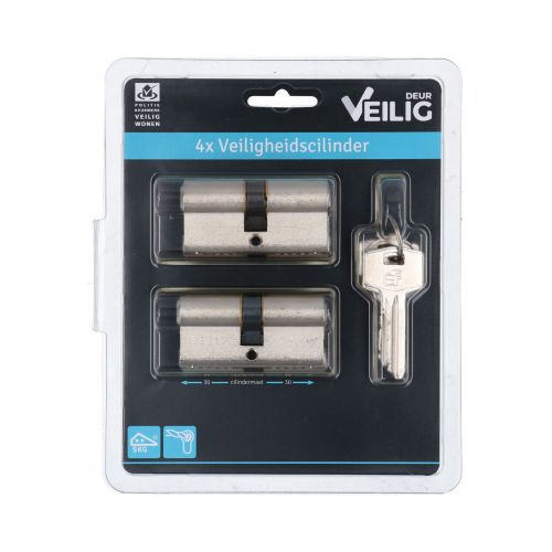  CILINDER S6 30/30 VERNIKKELD 4 GELIJKSL.