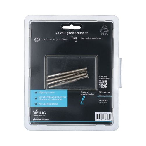  CILINDER S6 30/30 VERNIKKELD 4 GELIJKSL.