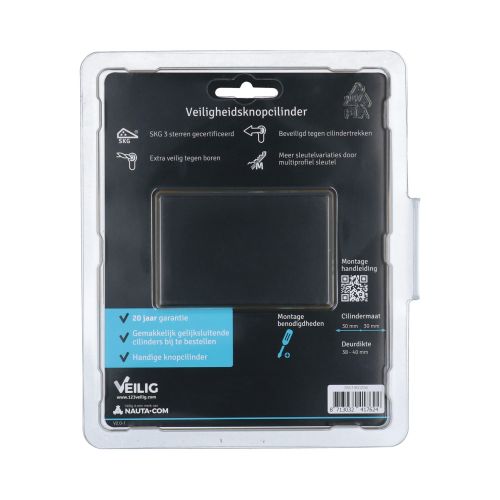  KNOPCILINDER S7 30/30 VERNIKKELD