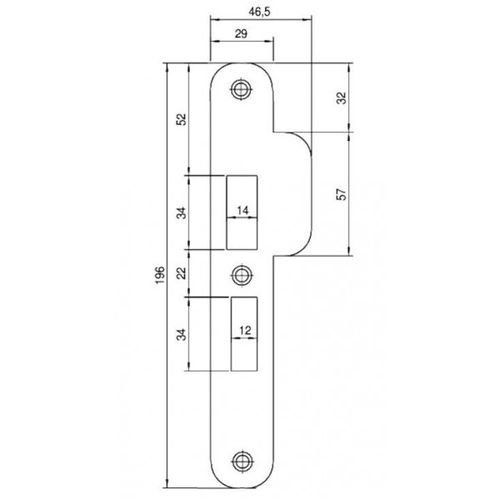NEMEF RVS SLUITPLAAT P4119/17 RS