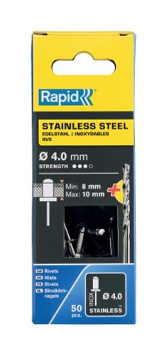 RAPID BLINDKLINKNAGELS RVS 4X14MM 50ST