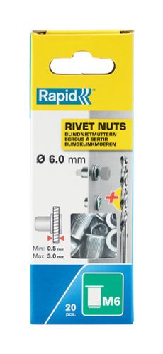 RAPID BLINDKLINKMOEREN M6 INCL BOOR 20ST