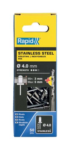 RAPID BLINDKLINKNAGELS RVS 4X8MM 50ST