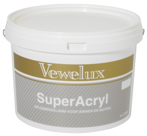 VEWELUX SUPERACRYL MAT 5 LTR WIT