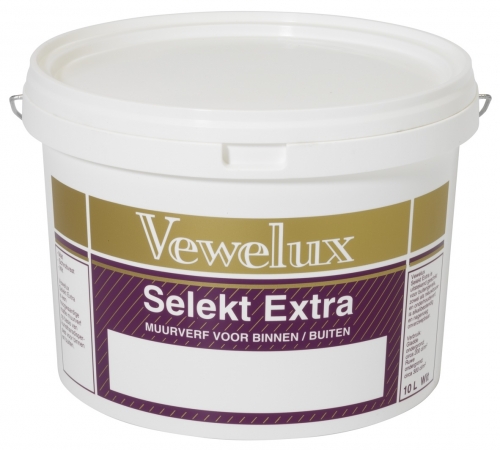 VEWELUX SELECT EXTRA MUURVERF 10 LTR WIT