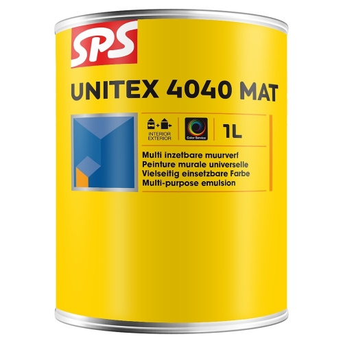 SPS UNITEX 4040 MAT WIT-BLANC 1LTR