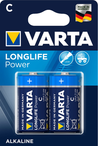 VARTA BATTERIJ C 1,5 VOLT (2 STUKS)