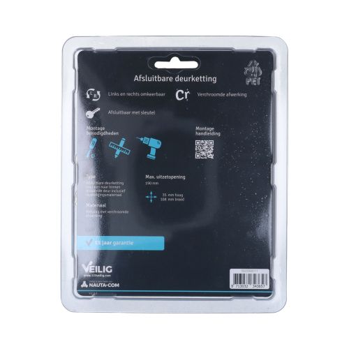  DEURKETTING AFSLUITBAAR NIKKEL