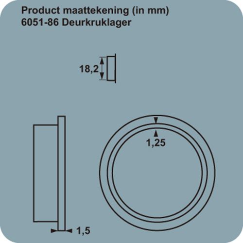 AXA SLIJTRING VOOR DEURKRUK KUNSTSTOF