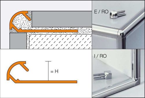 SCHLUTER RONDEC-ACG BUITENHOEK ALU CHROOM GLANS ED/RO80ACG
