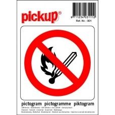 PICKUP INTERNATIONAL PICTOGRAM 10X10CM OPEN VUUR VERBODEN