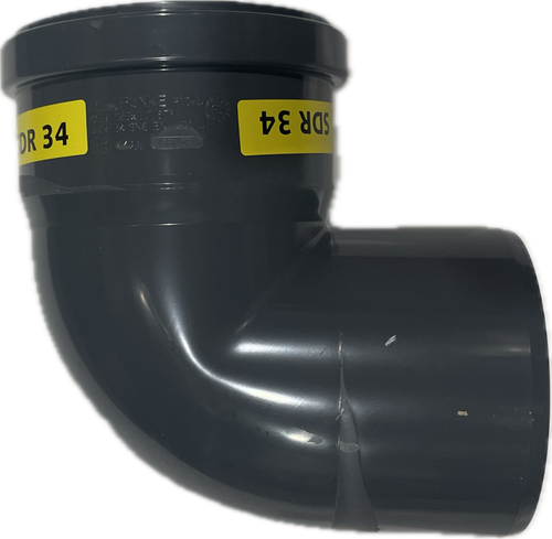FUNKE PVC MANCHET BOCHT 90' 125MM MOF/SPIE SN8