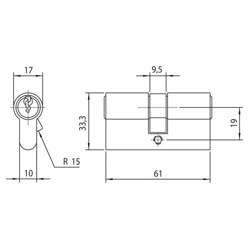 NEMEF VEILIGHEIDSCILINDER 111/9
