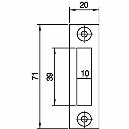NEMEF_YALE SLUITPLAAT P1256/12 RECHTHOEKIG