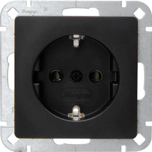 KOPP HK05 WANDCONTACTDOOS 1V RA MAT-ZWART