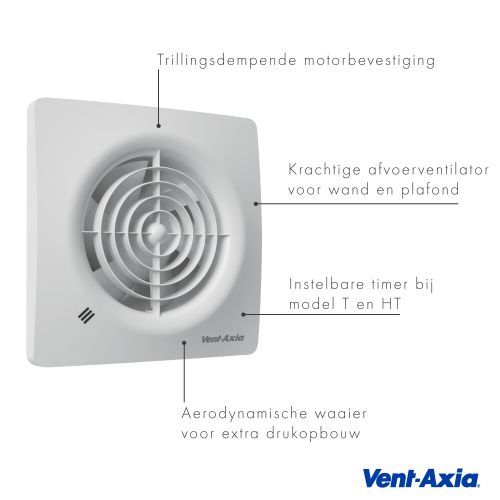 Vent-Axia SUPRA 125T BADKAMERVENTILATOR MET TIMER