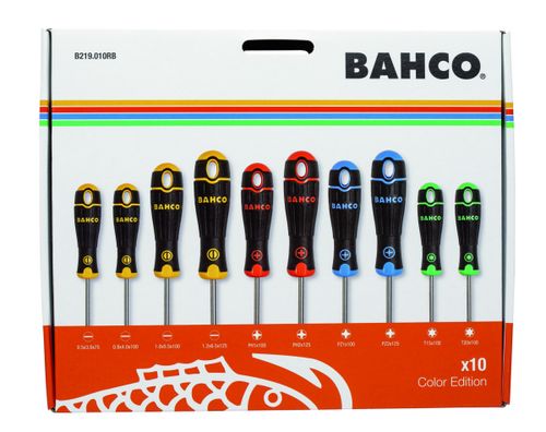 BAHCO SCHROEVENDRAAIERSET 10-DELIG GEKLE