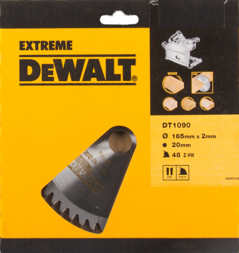 DEWALT ZAAGBLAD 165 MM DT1090 AS 20 Z=48