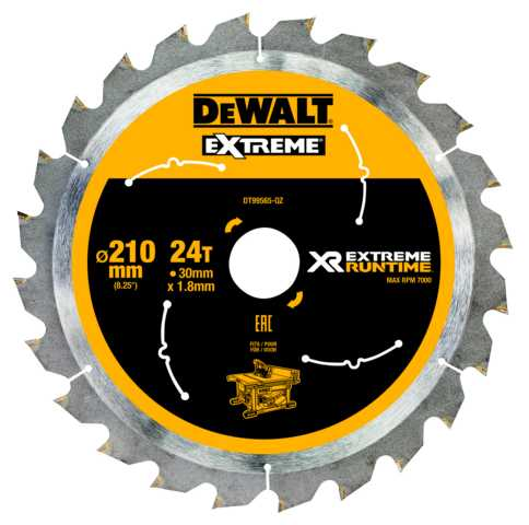 DEWALT ZAAGBLAD XTREME RUNTIME 210X30 24T CSB
