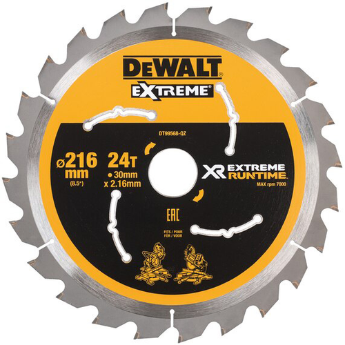 DEWALT ZAAGBLAD XTREME RUNTIME 216X30 24T CSB