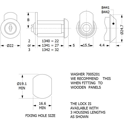  AUTOMATENCILINDER 1342 INCL. SLUITLIP