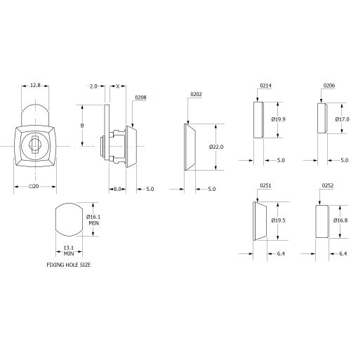  AUTOMATENCILINDER 202 LANGE SLUITLIP