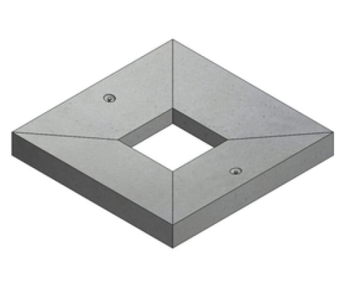  OMRANDINGSPLAAT VOOR STRAATKOLK 33X33CM