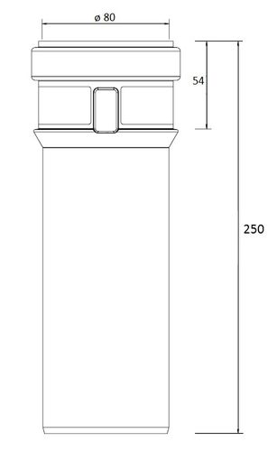 BURGERHOUT SAFE PP PIJP 80X250MM