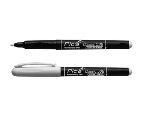 PICA 532/52 PERMANENT PEN 1-2MM ROND WIT