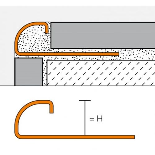 SCHLÜTER RONDEC-E TEGELPROFIEL RVS RO100E/300