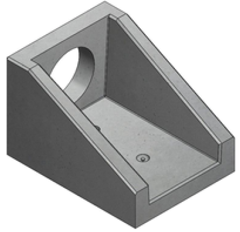  BETONNEN UITSTROOMBAK 75X45X45CM 200MM