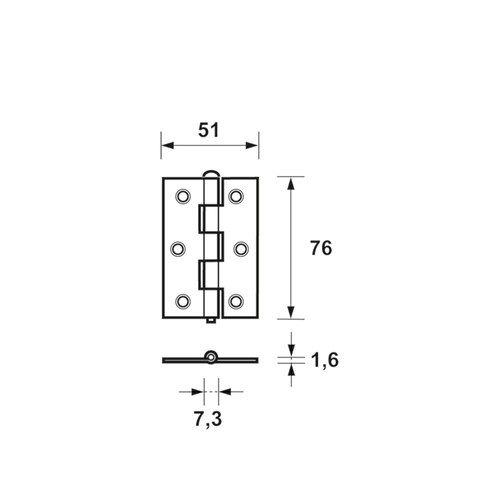 AXA SCHARNIER 76 X 51MM 3