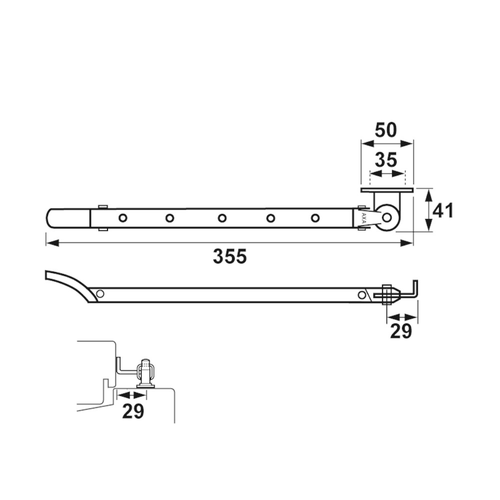 AXA RAAMUITZETTER ELITE NH50 29 X 300 X 35 GR