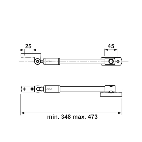 AXA TELE-UITZETTER MIDDEL BUITENDRAAIEND NIEUW-RVS