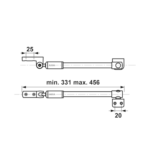 AXA TELE-UITZETTER MIDDEL BINNENDRAAIEND NIEUW-RVS