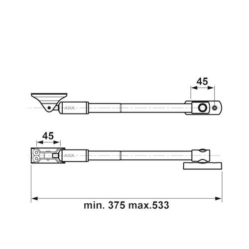 AXA TELE-UITZETTER ZWAAR BUITENDRAAIEND NIEUW-GRIJS