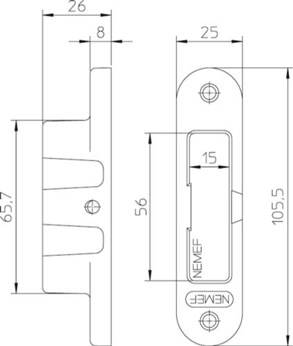 NEMEF_YALE SLUITKOM VS-4228 VEILIGH.ZAMAC GEL